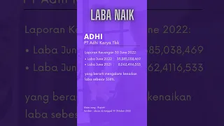 Saham ADHI Laba naik #saham #sahamindonesia #shorts