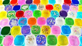 Satisfying Video l Mixing All My Slime Smoothie with Rainbow Glossy Slime Pool ASMR RainbowToyTocToc