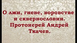 О лжи, гневе, воровстве и сквернословии. Протоиерей Андрей Ткачев.