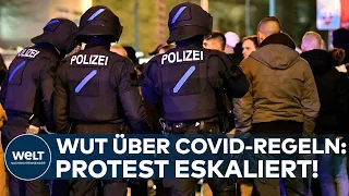 CORONA: Wut über Covid19-Regeln! Zoff zwischen Polizei und Demonstranten eskaliert | WELT News