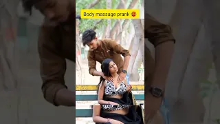 Body massage prank 🥵 with twist 😱#shorts