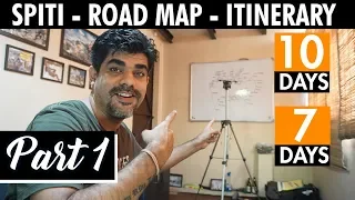 Itinerary For Spiti Ride | Multiple Days Option | Complete Circuit - Part 1