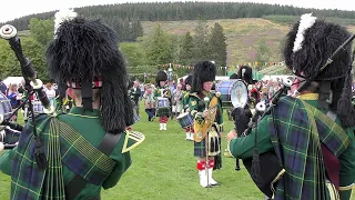 'Heroes of Kohima' & 'The Piper of Longueval' by Huntly Pipe Band during 2019 Lonach Highland Games