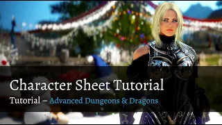 AD&D and P2E - Character Sheet Tutorial