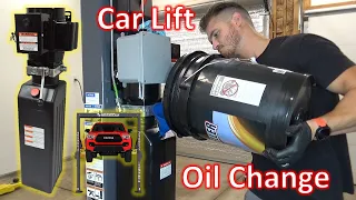 Car Lift Oil Change - BendPak GrandPrix GP-7 Oil Change - Lift Maintenance (Super Garage Video #5)