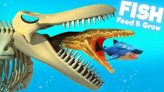 GIANT SKELETON WHALE vs EVERY FISH! | Feed & Grow Fish