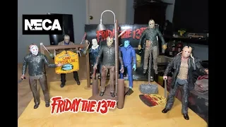 Neca CAMP CRYSTAL LAKE ACCESSORY SET & JASON VOORHEES Action Figure Collection! FRIDAY THE 13TH