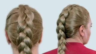 Плетение Французской Косы Наоборот на Себе (Видео-Урок). Reverse French Braid itself Tutorial