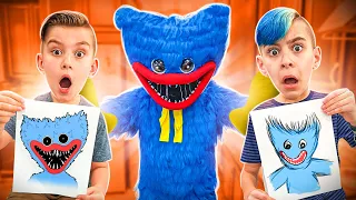 HUGGY WUGGY In Real Life.. POPPY PLAYTIME 3 Marker Challenge!!