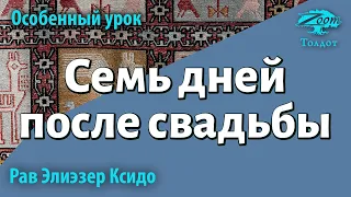 Три заключительные благословения и семь дней после свадьбы. Рав Элиэзер Ксидо