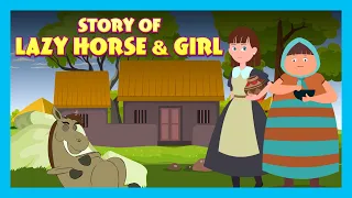 Story Of Lazy Horse & Girl | Stories For Kids | Tia And Tofu Storytelling | Kids Hut Stories