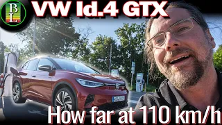 This is how far the NEW VW Id.4 GTX (2024) can drive at 110 km/h