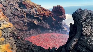 Etna volcano eruption forms lava pools | Lava pools formed by volcano eruption | Civil At Home