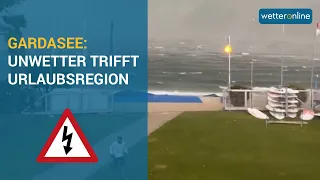 Unwettertief Bernd: Schweres Gewitter am Gardasee und Land unter in Deutschland