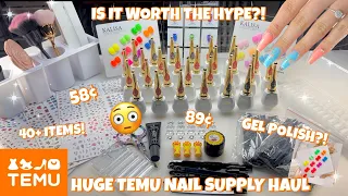 HUGE TEMU NAIL HAUL | THE TRUTH ABOUT TEMU! I WISH I KNEW THIS SOONER | *HONEST REVIEW* 40+ ITEMS