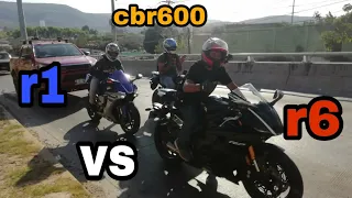 Honda cbr600 vs r6 vs r1 sonidos | beto vlogs