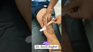 Knee pain treatment with Taping. Reduce muscle spasms with taping. #kneepain #drsunilphysio #indore