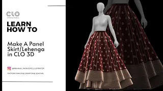 CLO 3D Tutorial- How to make Lehenga/ Skirt Easy Beginners Level