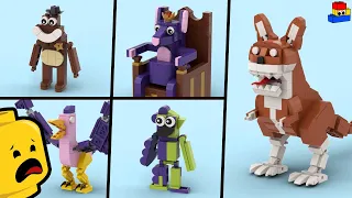 LEGO Garten of Banban 4 Minifigs: Toadster, Bouncelia, Jester, Kittysaurus, and Mutant Opila