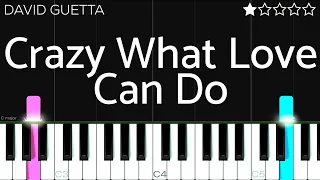 David Guetta & Becky Hill & Ella Henderson - Crazy What Love Can Do | EASY Piano Tutorial