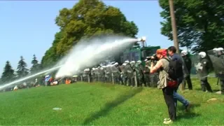 Water Cannons Used on G8 Protestors