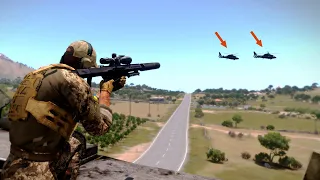 An important Russian helicopter was shot down by a Ukrainian precision sniper - ARMA 3