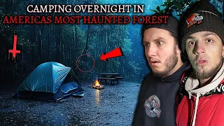 THE SCARIEST NIGHT OF OUR LIVES | CAMPING OVERNIGHT IN MOST HAUNTED FOREST (DEMON CAUGHT ON CAMERA)