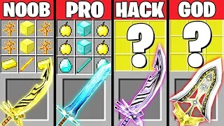 Minecraft Battle: ABILITY SWORD CRAFTING CHALLENGE - NOOB vs PRO vs HACKER vs GOD ~ Animation