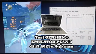 Toshiba L55 Core i3 4025U 4GB RAM: Game Performance Test on genshin & emulator PCSX 2