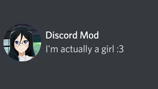 But if you close your eyes...Discord Mod