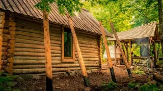 Off Grid Log Home Addition | Tiny House Renovation using Hand Tools