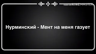 Нурминский - Мент на меня газует ( текст песни )