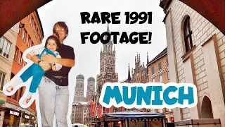 MUNICH. This video is 30 years old! RARE 1991 FOOTAGE. Home video. Marienplatz in München