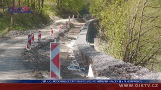 Ústí nad Orlicí: Modernizace části silnice II/315 ve směru na Hrádek je v plném proudu