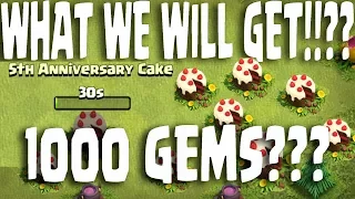 Remove 5th ANNIVERSARY CAKE!!! 1000 GEMS??? || WHATS INSIDE {HINDI} || Clash of Clans