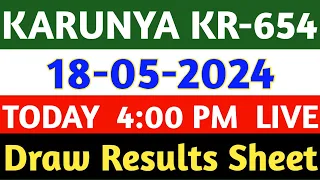 18-05-2024 KARUNYA KR-654 LOTTERY RESULT TODAY | Today Kerala Lottery Result 18-05-2024 | MKTS CHART