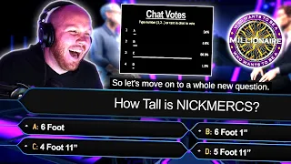 MY CHAT PLAYS WHO WANTS TO BE A MILLIONAIRE BUT THE GAME IS BROKEN