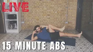 15 Minute Live Abs Workout | The Body Coach