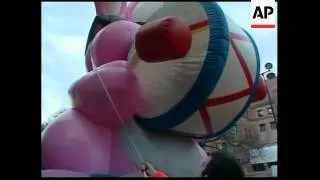 Balloon inflation for Macy's Thanksgiving Day parade