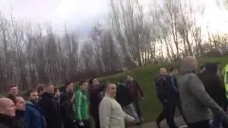 Boro and Leeds fans after the game