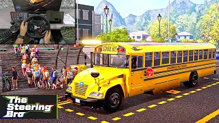 Ultimate School Bus Driving Experience - Bus Simulator 21 | G29 Steering Wheel Gear Shifter Gameplay