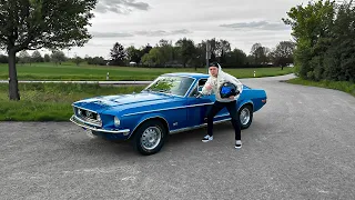 Ich darf Saschas Auto fahren (68er Mustang)