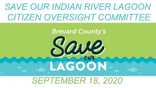 September 2020 Save Our Lagoon Citizen Oversight Committee Meeting