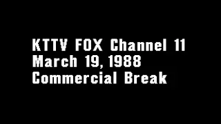 KTTV FOX Channel 11: March 19, 1988 Commercial Break