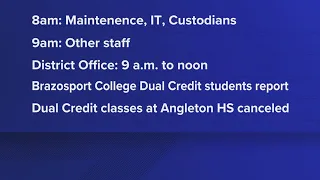 Angleton ISD cancels classes Monday due to storm damage