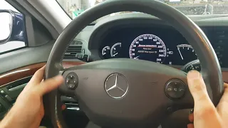 Mercedes Benz oil service reset w221 S-class russian menu