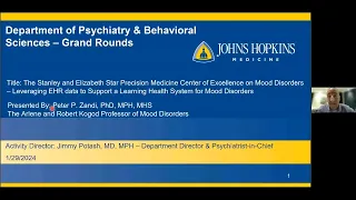 Johns Hopkins Psychiatry Rounds | Learning Health Systems for Mood Disorders