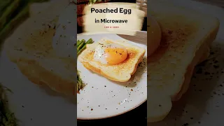 Perfect poached egg 🍳 microwave in 1 min 😋 #egg #cooking #shorts #viral