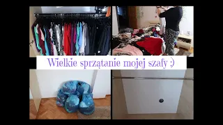 Porządki w mojej szafie| Organizacja szafy| Posprzątaj ze mną ogromną ilość ubrań :)👖👕🎽👚👗