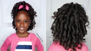Overnight Heatless Curls Ft. Aunt Jackie's Girls | Kids Natural Hairstyle | IAMAWOG